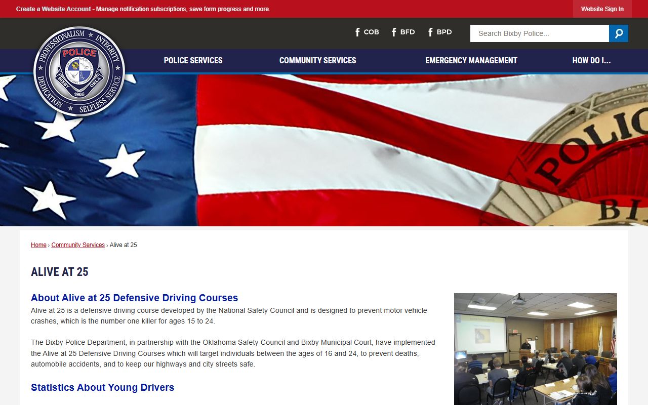 Bixby Alive at 25 defensive driving program for criminal court records