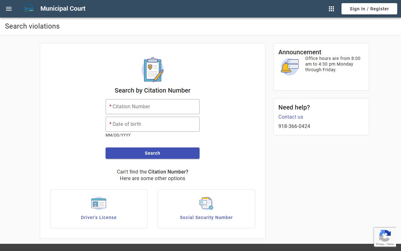 Bixby criminal court records online payment portal