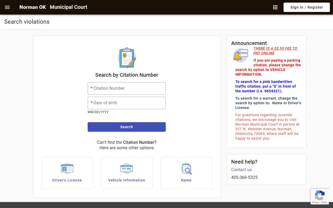 Norman criminal court records online payment portal