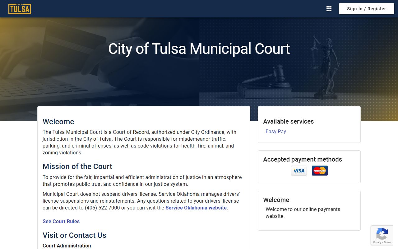 Tulsa criminal court records online payment portal