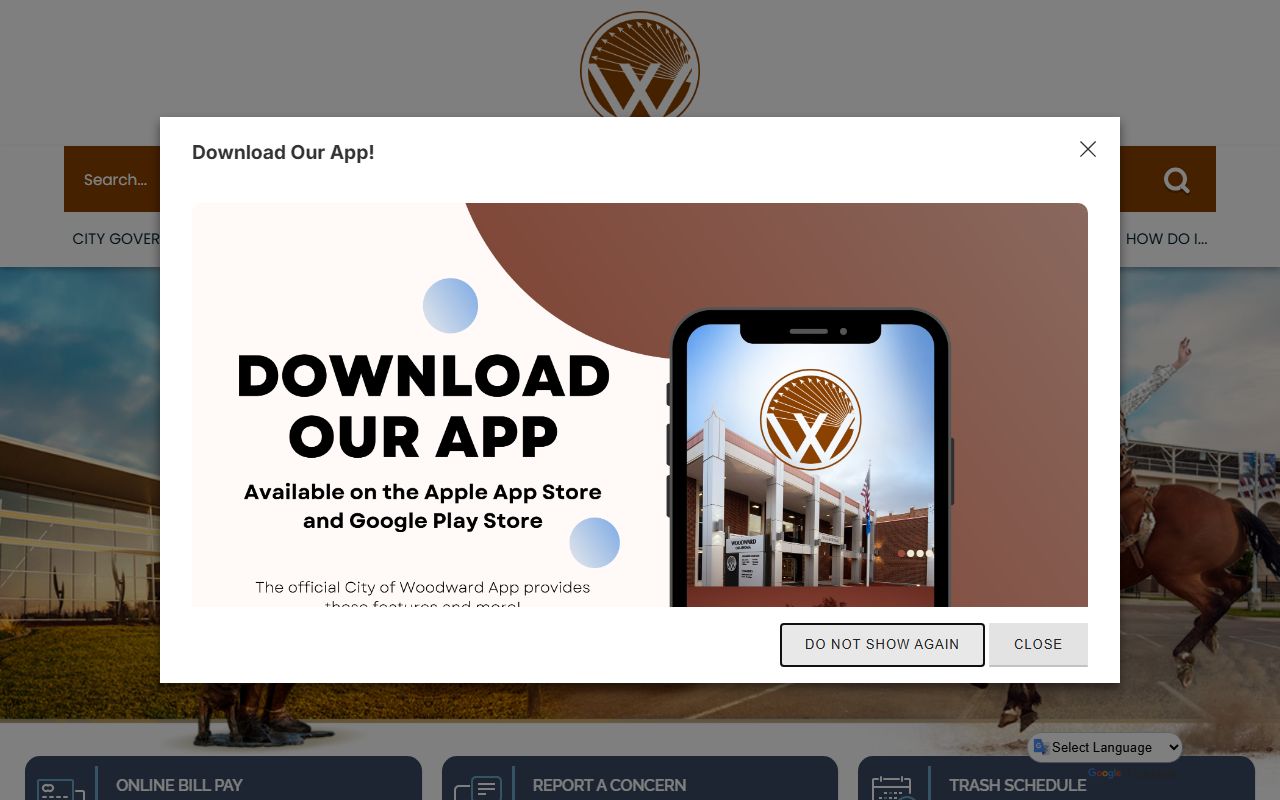 City of Woodward municipal court and police resources