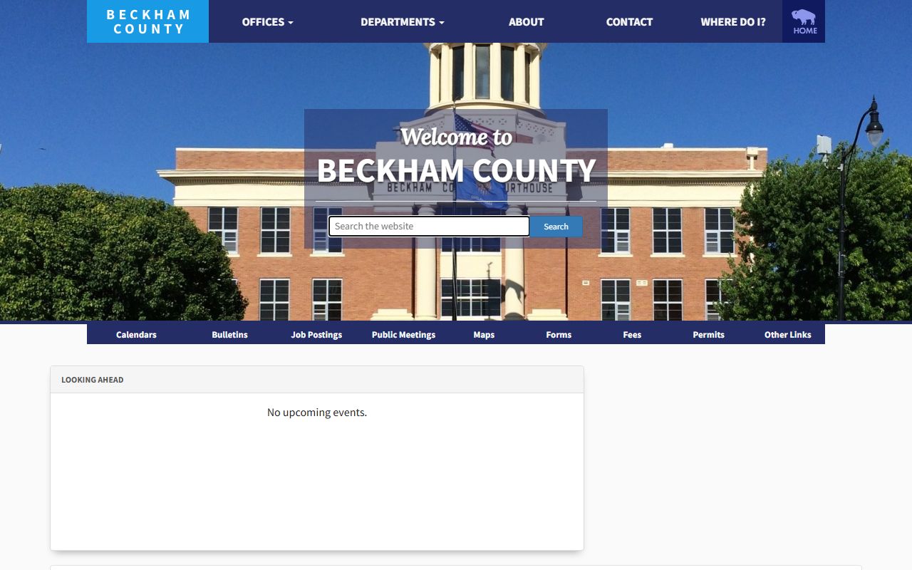 Beckham County website criminal court records information