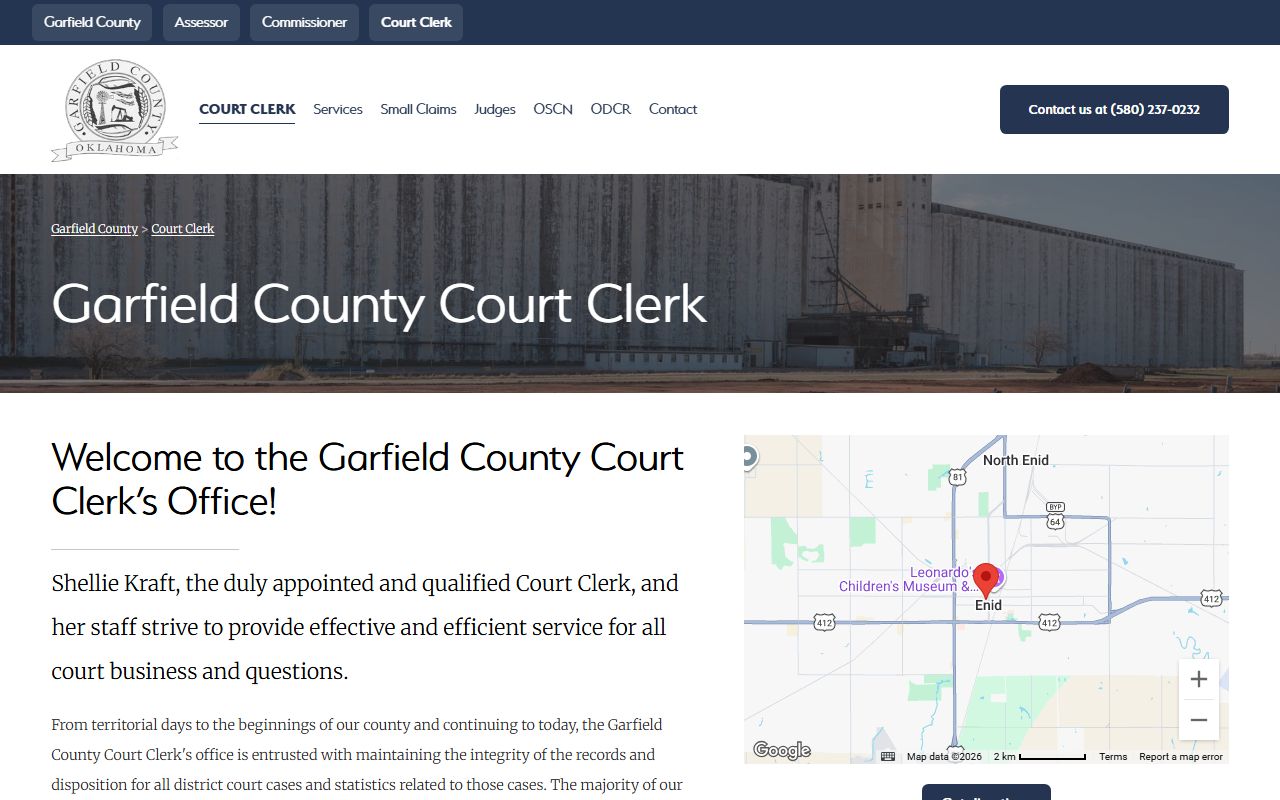 Garfield County Court Clerk website for criminal court records