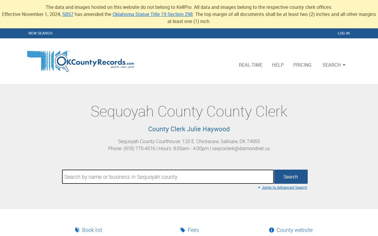 Sequoyah County public records search for criminal court records