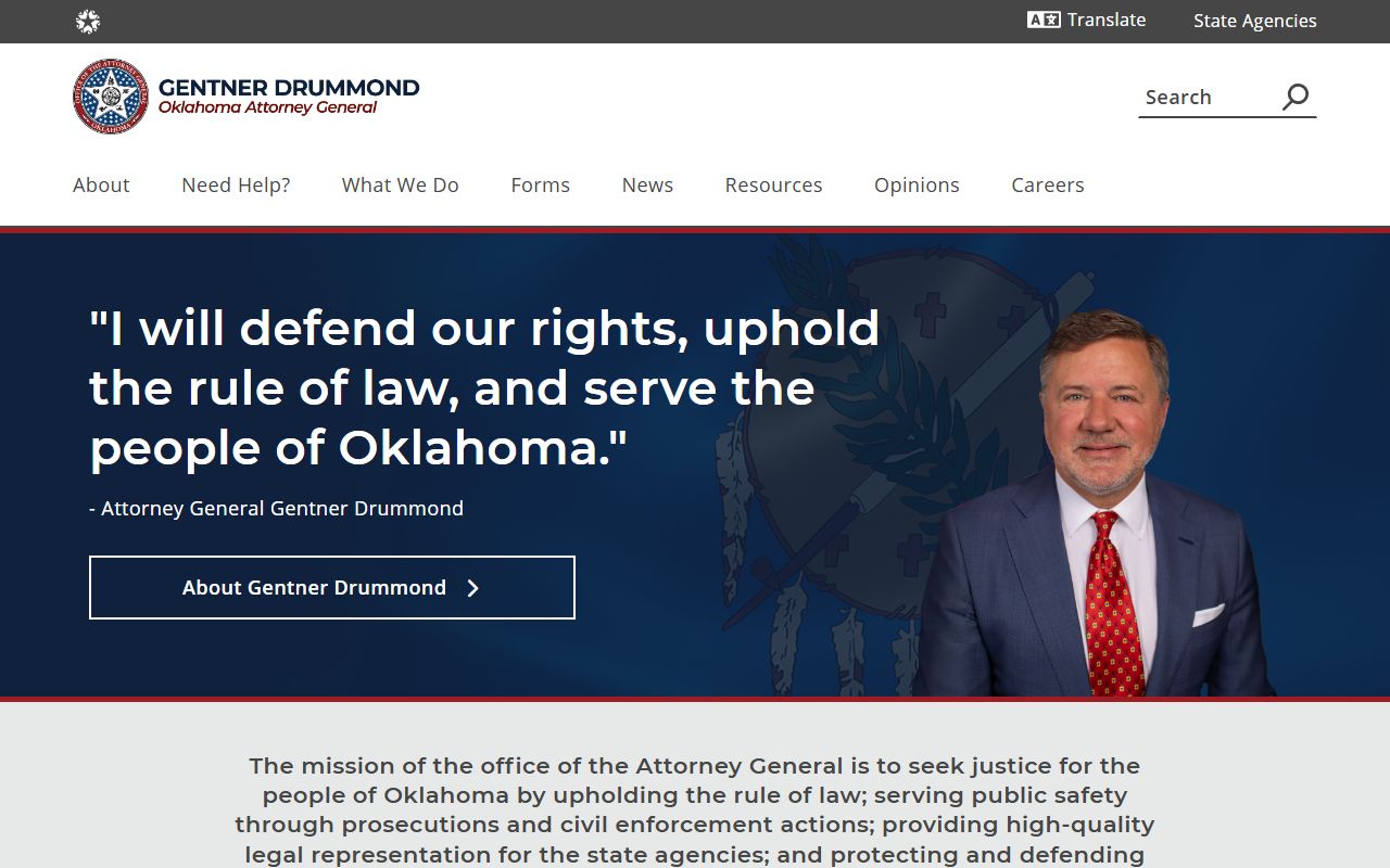 Oklahoma Attorney General Office criminal court records open records
