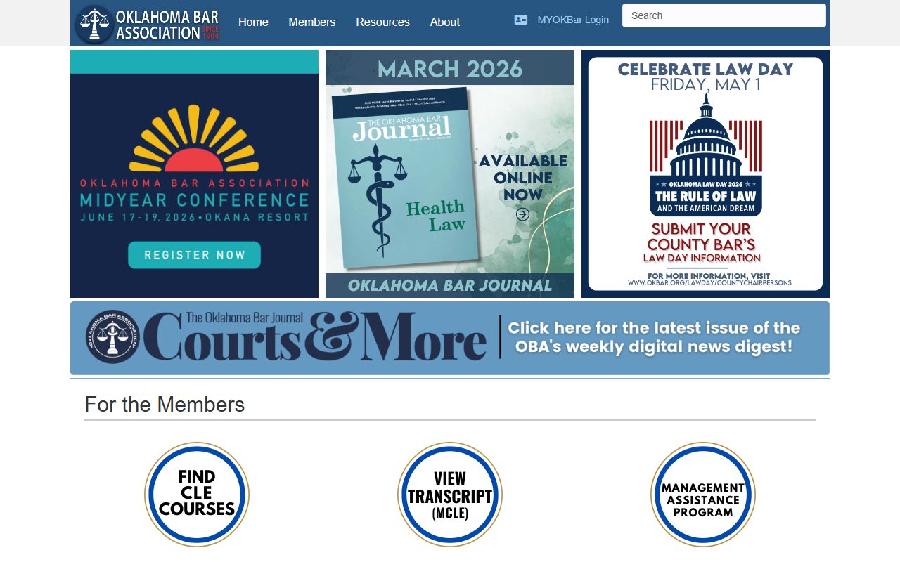 Oklahoma Bar Association resources criminal court records